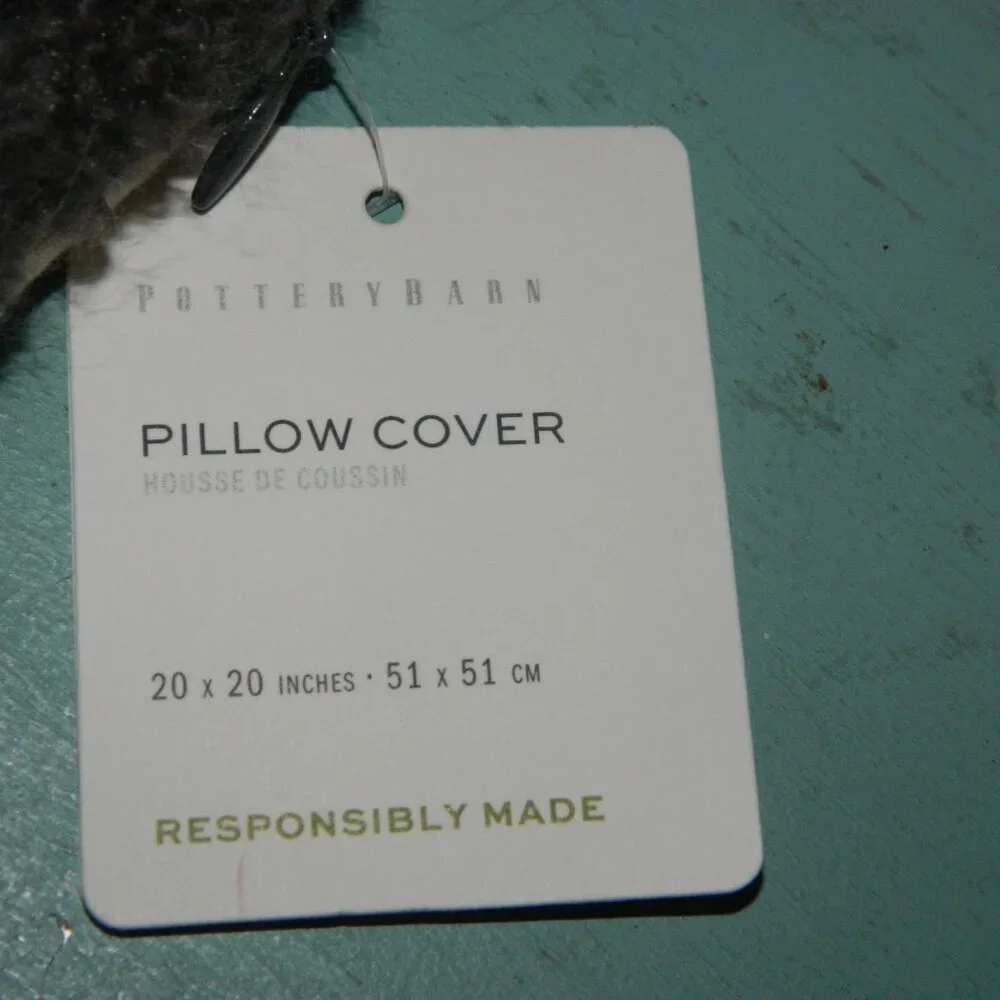 Pottery Barn Boucle Pillow Cover Charcoal (QQ-24)